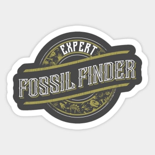 Expert Fossil Finder Vintage Badge Sticker